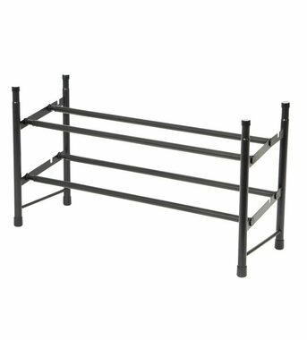 Compactor Stilito Dvoupatrový botník na 6-12 párů bot - rozšířitelný / 62-117 x 23 x 35 cm
