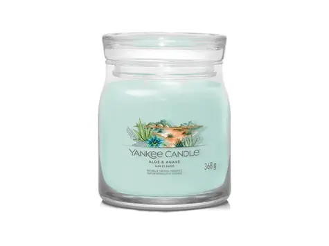 Yankee Candle Aloe & Agave Signature střední sklenice 368g / doba hoření až: 50h