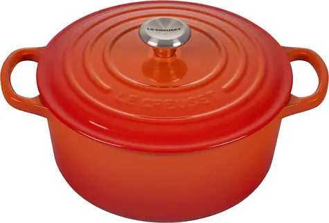 Le Creuset Signature Hrnec s poklicí 22 cm oranžová