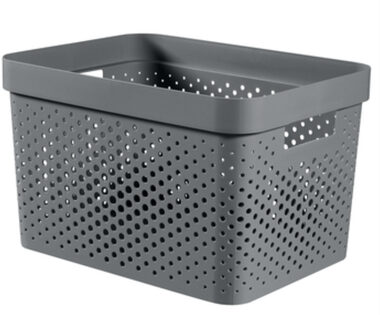 Curver Infinity Dots Úložný box 17 l šedá / 36 x 27 x 22 cm