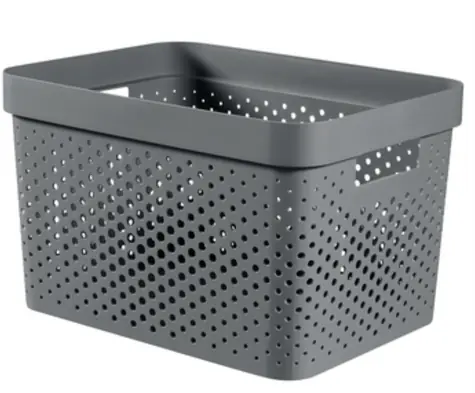Curver Infinity Dots Úložný box 17 l šedá / 36 x 27 x 22 cm