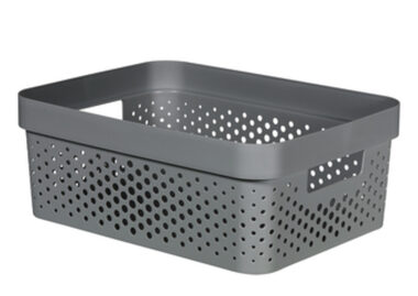 Curver Infinity Dots Úložný box 11 l šedá / 36 x 27 x 14 cm