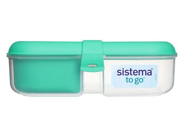Sistema TO GO Tříkomorová krabička na oběd s nádobou na jogurt 1.1 l mátová