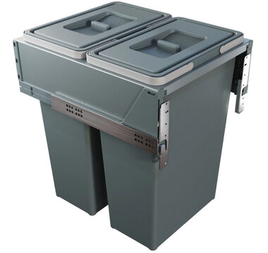 Elletipi BLOCK 2.0 35+35 L Vestavný výsuvný odpadkový koš (PBR A4745A) / pro skříňky o šířce 45 cm 