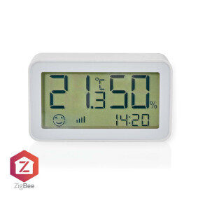 Nedis SmartLife Climate Sensor bílá / Zigbee 3.0 / Napájení z baterie / Android & iOS 