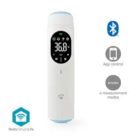 Nedis BTHTIR10WT bílá / Infračervený teploměr bílá / LED Displej / SmartLife 