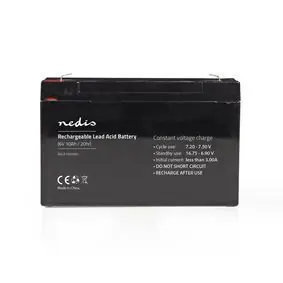 Nedis Dobíjecí olověný akumulátor / Olověné / Dobíjecí / 6 V / 10000 mAh