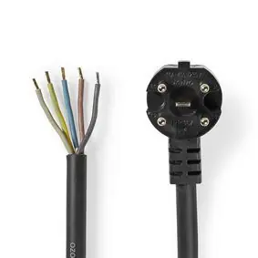 Nedis Trouba Napájecí kabel černá/ Perilex / Open / 1.50 m 
