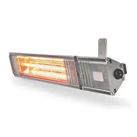 Nedis Ohřívač terasy / 2000 W / 9 Nastavení Teploty / Na zeď / IP65 / Hliník