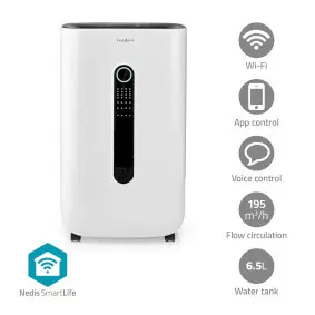 Nedis Odvlhčovač SmartLife / Wi-Fi / 20 l-Den / Odvlhčování / Průběžné / Sušení prádla / Ventilace / Android & iOS 