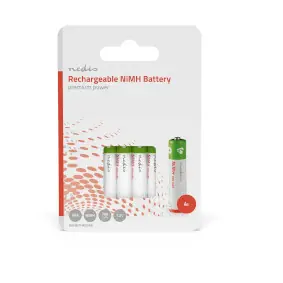 Nedis Dobíjecí Ni-MH baterie AAA 4 ks / 1.2 V DC / 700 mAh / Přednabité 