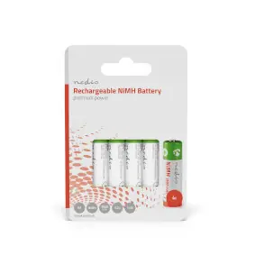 Nedis Dobíjecí Ni-MH baterie AA 4 ks / 1.2 V DC / 2600 mAh 