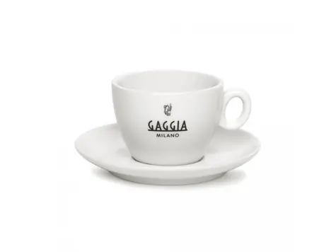 Gaggia šálky s podšálky cappuccino / 4 ks / porcelán 