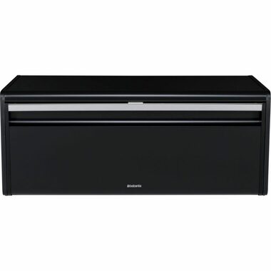Rozbaleno - Brabantia Fall Front Chlebník 18L černá / nerez ocel / 18.7 x 46.5 x 25.0 cm / rozbaleno