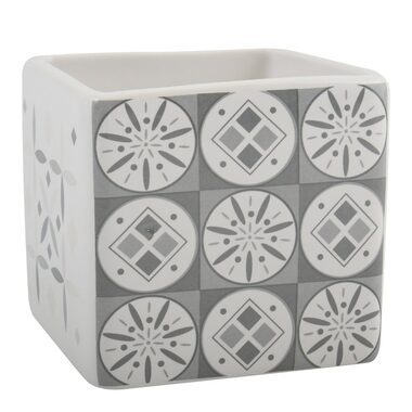 MSV EVORA kelímek na zubní kartáčky bílo-šedý / keramika