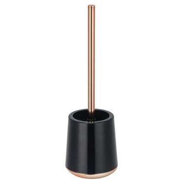 MSV LENA WC štětka s plastovou nádobou černá / měděná