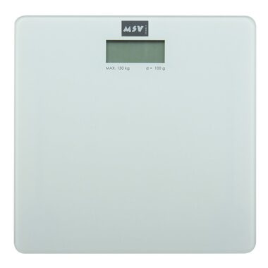 MSV VITAL bílá / osobní váha / sklo / 30 x 30 cm / až 180 kg / přesnost 100 g 