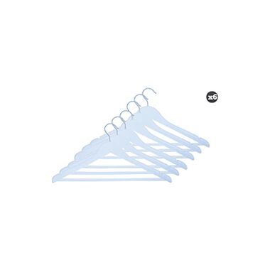 MSV HANK sada 6 ks ramínek bílá / dřevo