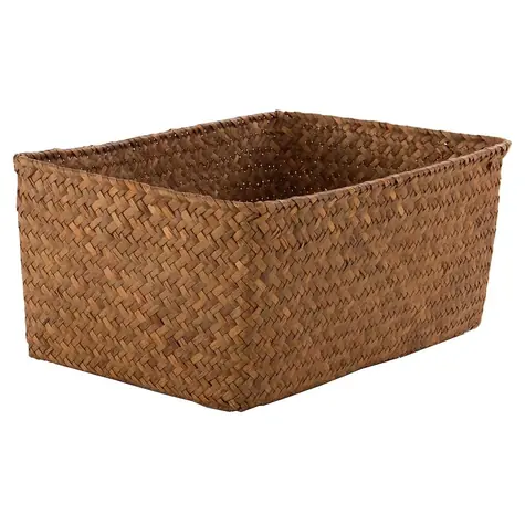 Compactor KITO Úložný košík - ručně pletený 30 x 20 x 13 cm karamelový