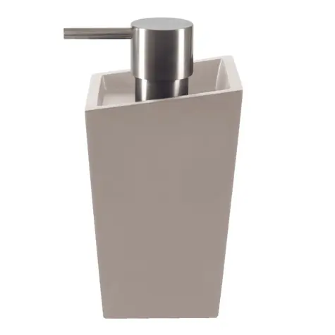 Spirella YOSHI dávkovač mýdla matně šedo-hnědý / polyresin / nerez ocel / 350 ml