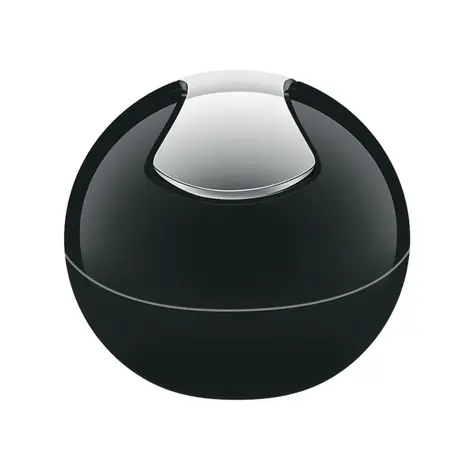 Spirella BOWL mini výklopný odpadkový koš 1 L černý / plast