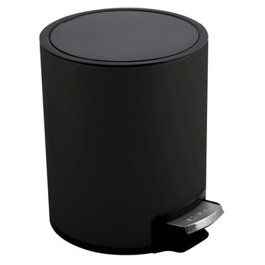 Spirella RIKU Pedálový odpadkový koš 3 L matná černá / ocel