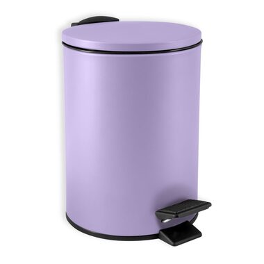 Spirella ADELAR pedálový odpadkový koš 3 L matná fialová / ocel