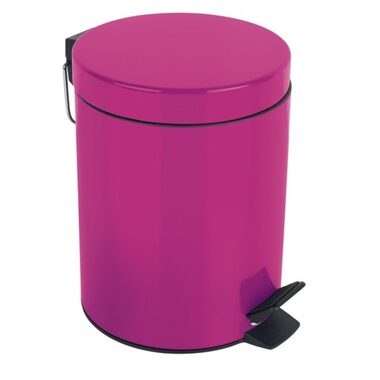 Spirella SYDNEY pedálový odpadkový koš 3 L tmavě růžová / ocel