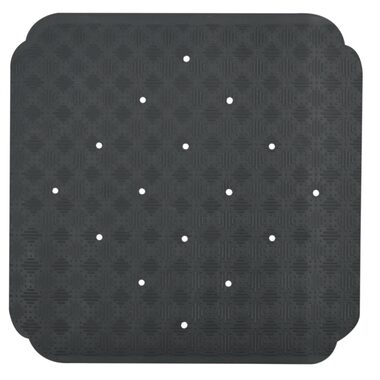Spirella RUBY protiskluzová podložka do sprchy tmavě šedá / přírodní kaučuk / 53 x 53 cm