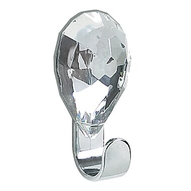 Spirella JEWEL samolepící háček čirý diamant / plast / 30 x 65 mm