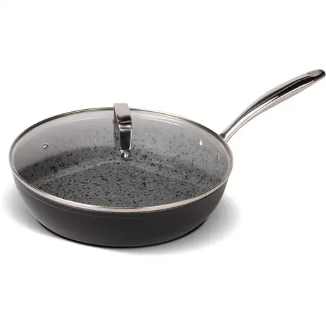 Lamart Granit Pánev s poklicí 28 cm šedá / hliník