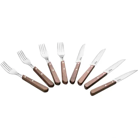 Lamart Walnut Steakový příbor 8ks / nerez