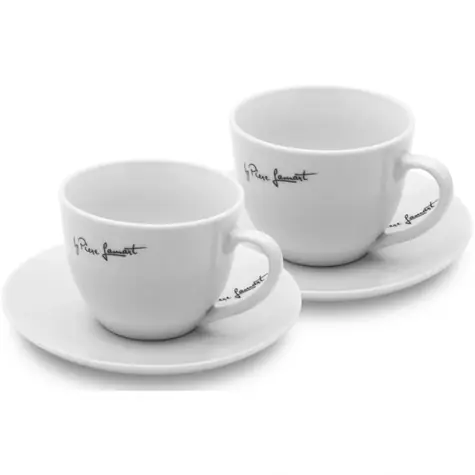 Lamart Kaffe Sada Šálek+ Podšálek 2+2ks 300ml bílá / porcelán