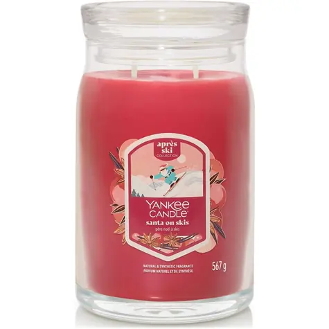 Yankee Candle SANTA ON SKIS Signature střední