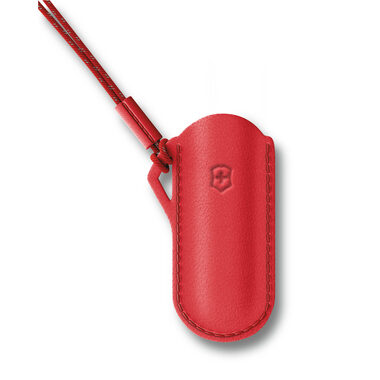 VICTORINOX Kožené pouzdro pro kapesní nůž Classic Style Icon červená