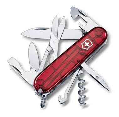 VICTORINOX Kapesní nůž Climber transparentní červená 