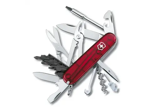 VICTORINOX Kapesní nůž CYBER TOOL 34 červená transparentní