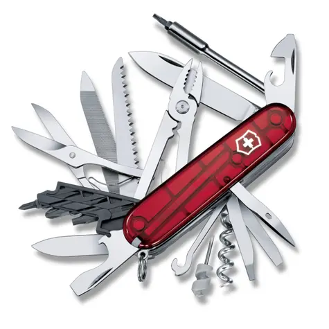 VICTORINOX Kapesní nůž CYBER TOOL 41 červená transparentní