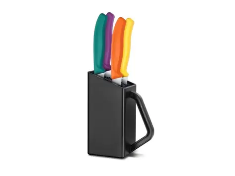 VICTORINOX Swiss Classic Steak & pizza block 5 ks černá 