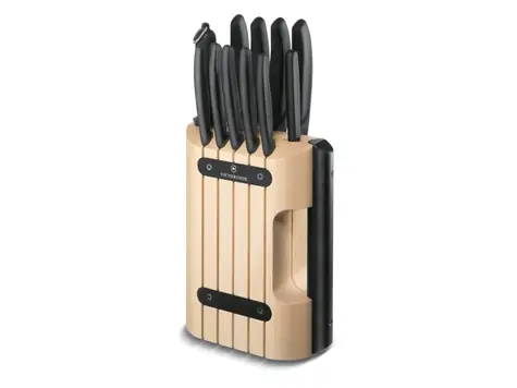 VICTORINOX Swiss Classic Blok s noži 11 ks bukové dřevo