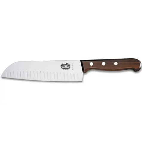 VICTORINOX Nůž Santoku Wood 17 cm s výbrusy