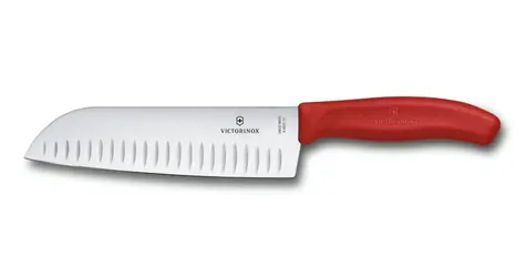 VICTORINOX Swiss Classic Nůž Santoku 17 cm červená
