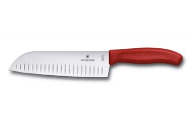 VICTORINOX Swiss Classic Nůž Santoku 17 cm červená