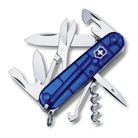 VICTORINOX Kapesní nůž Climber transparentní modrá