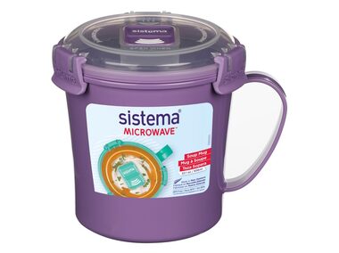 Sistema Microwave Soup mug Hrnek na polévku 656 ml fialová