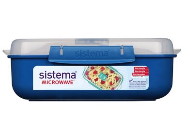 Sistema Microwave Rectangle Krabička na ohřev jídla 1.25 l modrá
