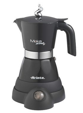 Rozbaleno - Ariete 1358 Moka Aroma černá / elektrická moka konvice / 400 W / 2 | 4 šálky / rozbaleno