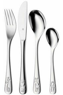 WMF sada dětských příborů Safari 4 ks / nerez ocel / 1x nůž / 1x vidlička / 1x lžíce / 1x lžička