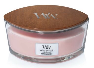 WoodWick Coastal Sunset Elipsa 453.6g - svíčka loď / doba hoření: až 40 h