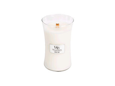 WoodWick White Teak 609.5g - váza velká / doba hoření: až 120 h